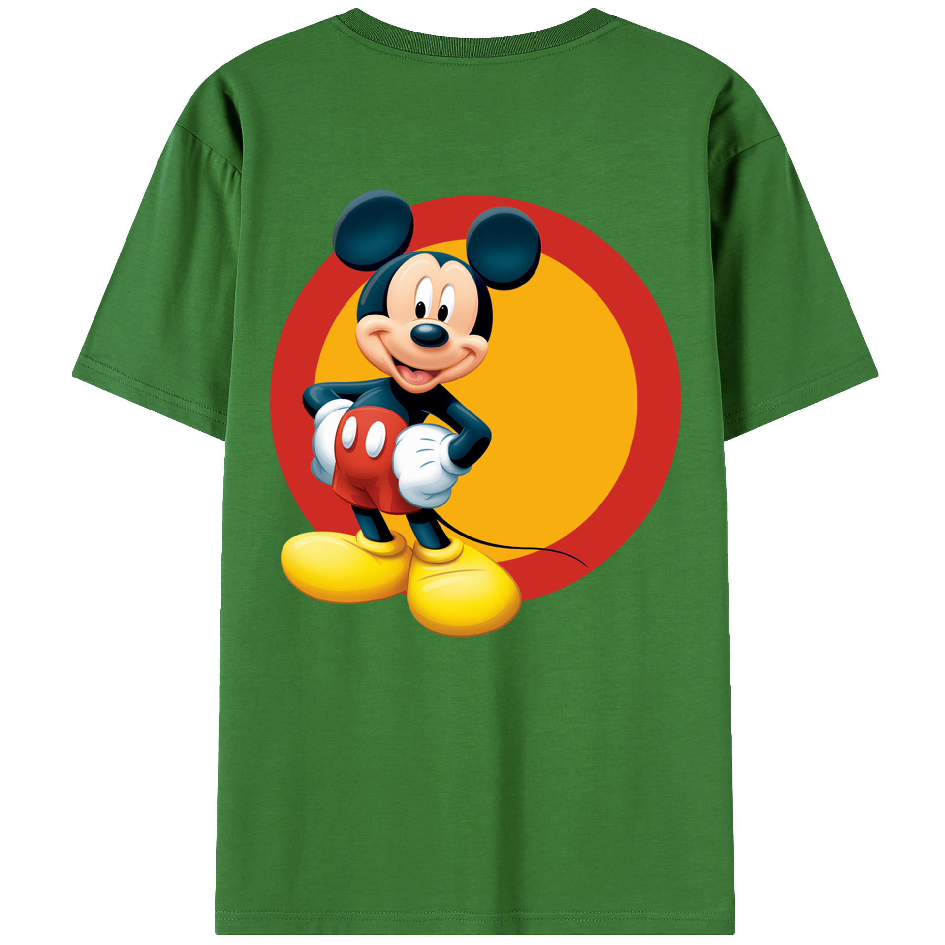 （画像用） ミッキーマウス Mickey Mouse レディース半袖Tシャツ(バックプリント)